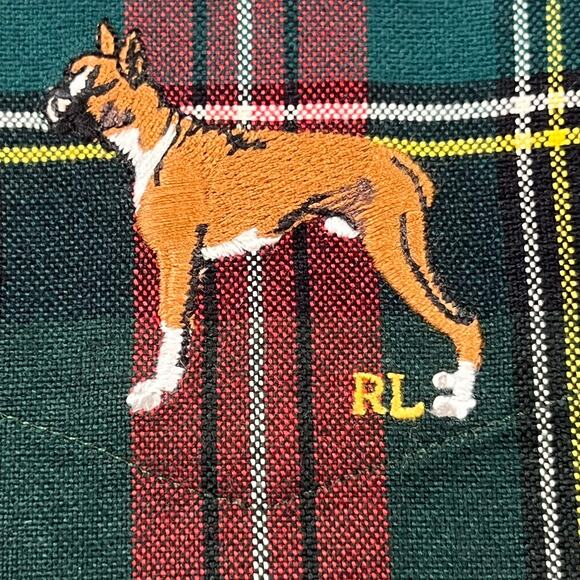Ralph Lauren VTG 90's Boxer Logo Men's XL Plaid Button Down Shirt Classic Fit - Picture 9 of 11